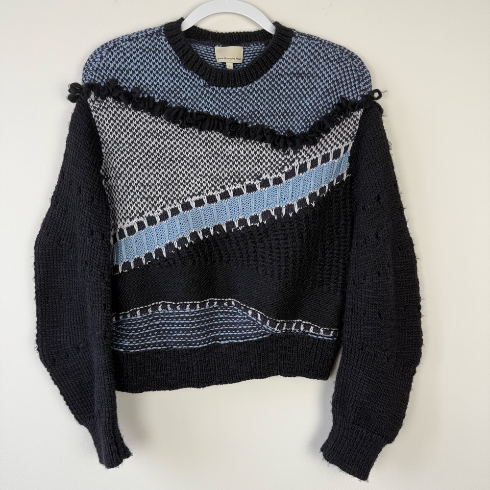 Where Mountains Meet Hand Knit Wool Sweater